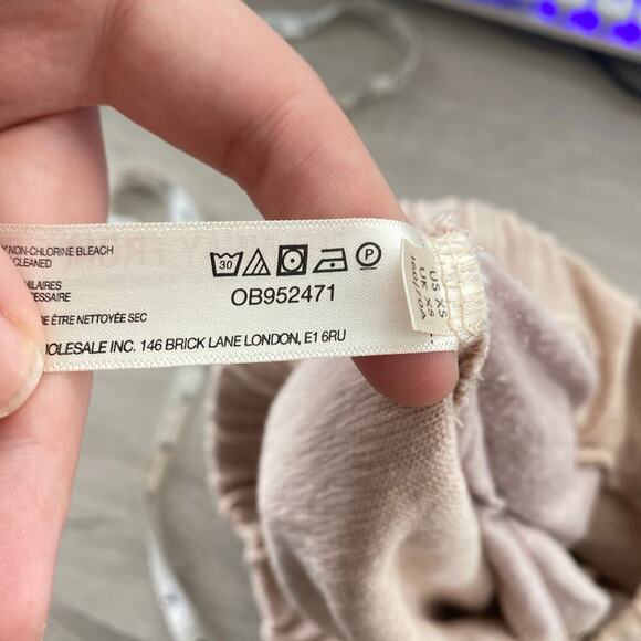 FREE PEOPLE Beach Culver City Pleated Sweatpants Joggers Rose Pearl Cotton XS - Picture 7 of 7